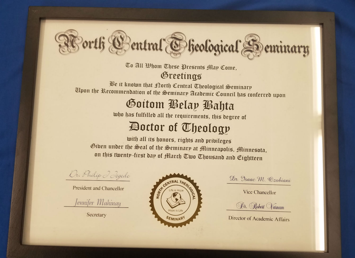 Free Doctorate Degree In Theology